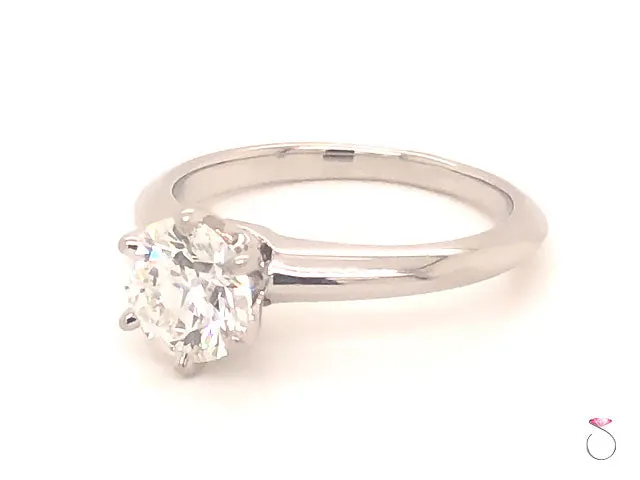 Tiffany & Co. 1.02 ct. G, VVS2 Round Diamond Solitaire Platinum Ring