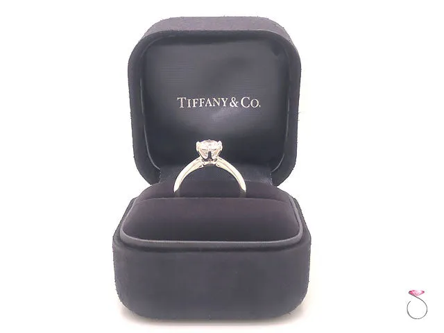 Tiffany & Co. 1.02 ct. G, VVS2 Round Diamond Solitaire Platinum Ring
