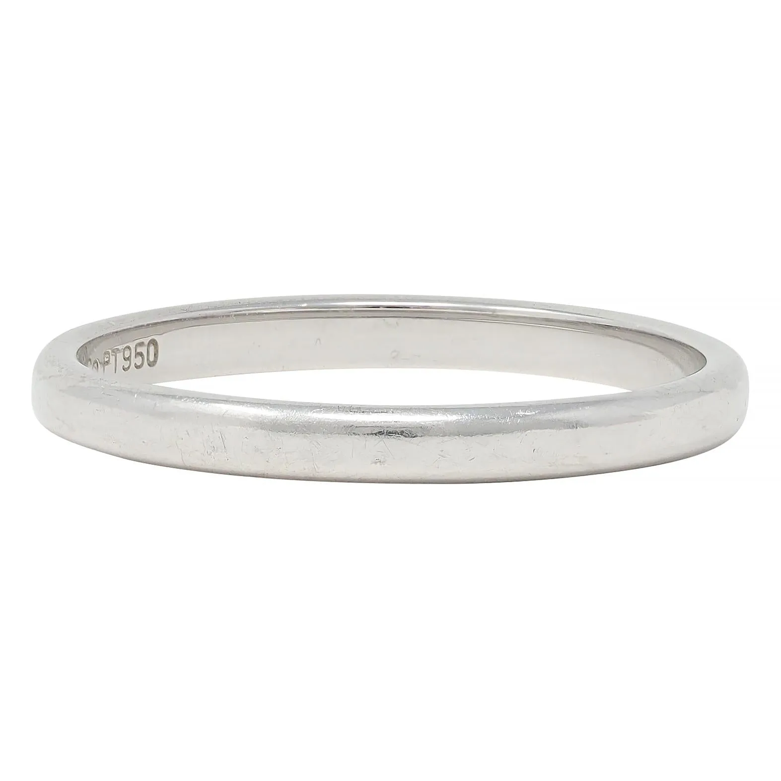 Tiffany & Co. 1999 0.39 CTW Diamond Platinum Vintage Engagement Ring & Wedding Band Set