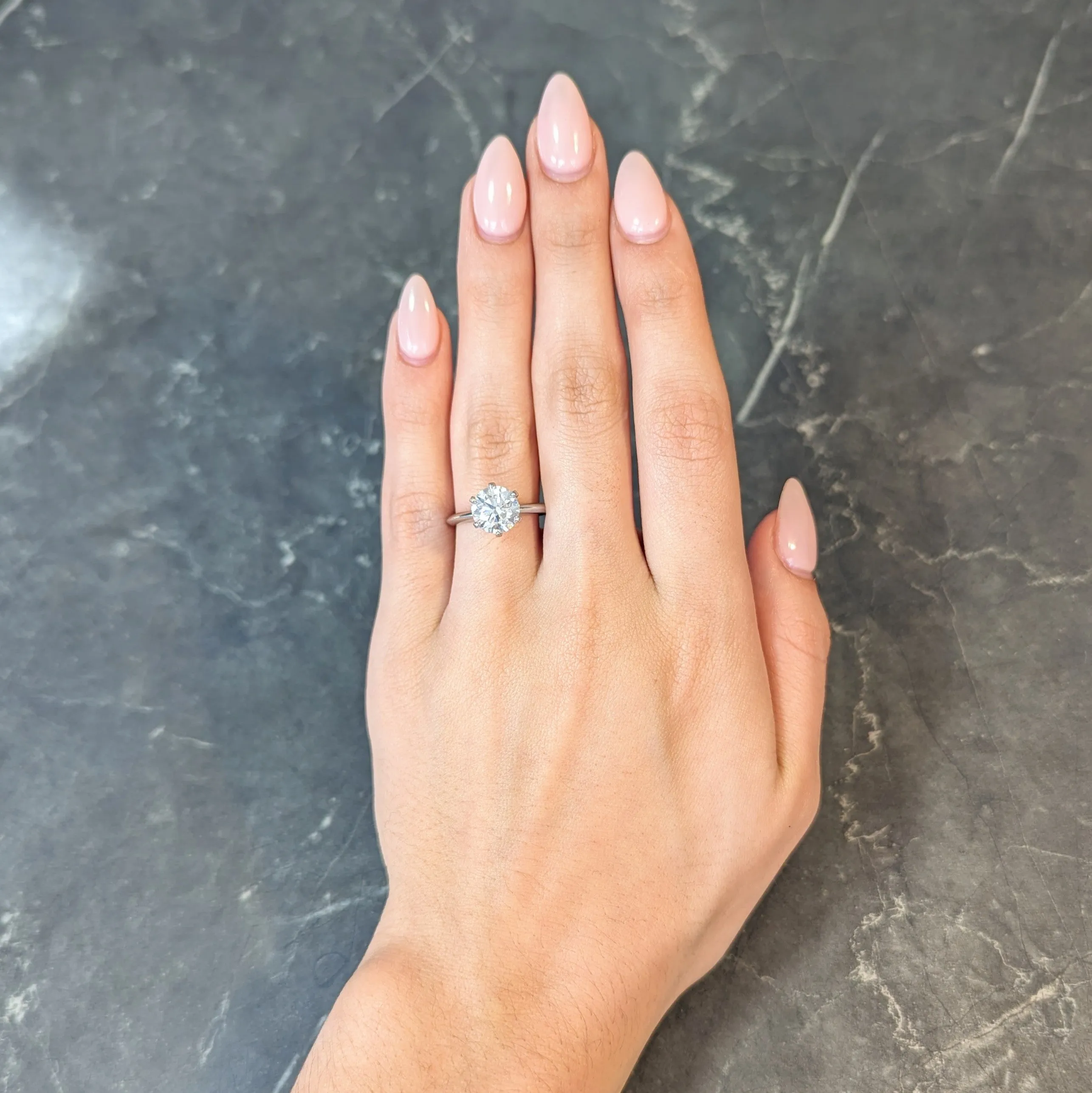 Tiffany & Co.  2.67 CTW Round Brilliant Diamond Platinum Solitaire Vintage Engagement Ring
