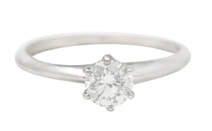 Tiffany & Co. Art Deco 0.51 CTW Old European Cut Diamond Platinum Solitaire Knife Engagement Ring