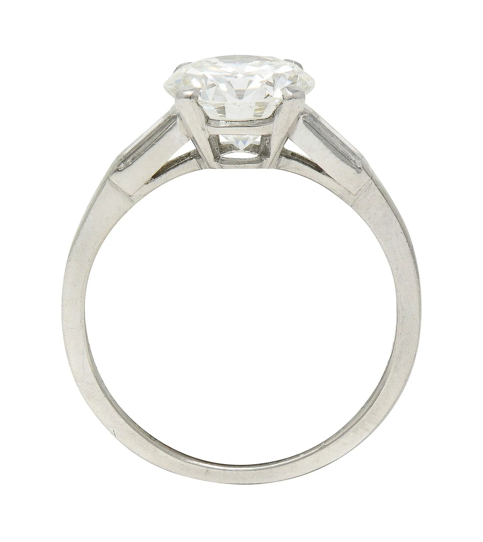 Tiffany & Co. Mid-Century 2.00 CTW Diamond Platinum Three Stone Vintage Engagement Ring GIA