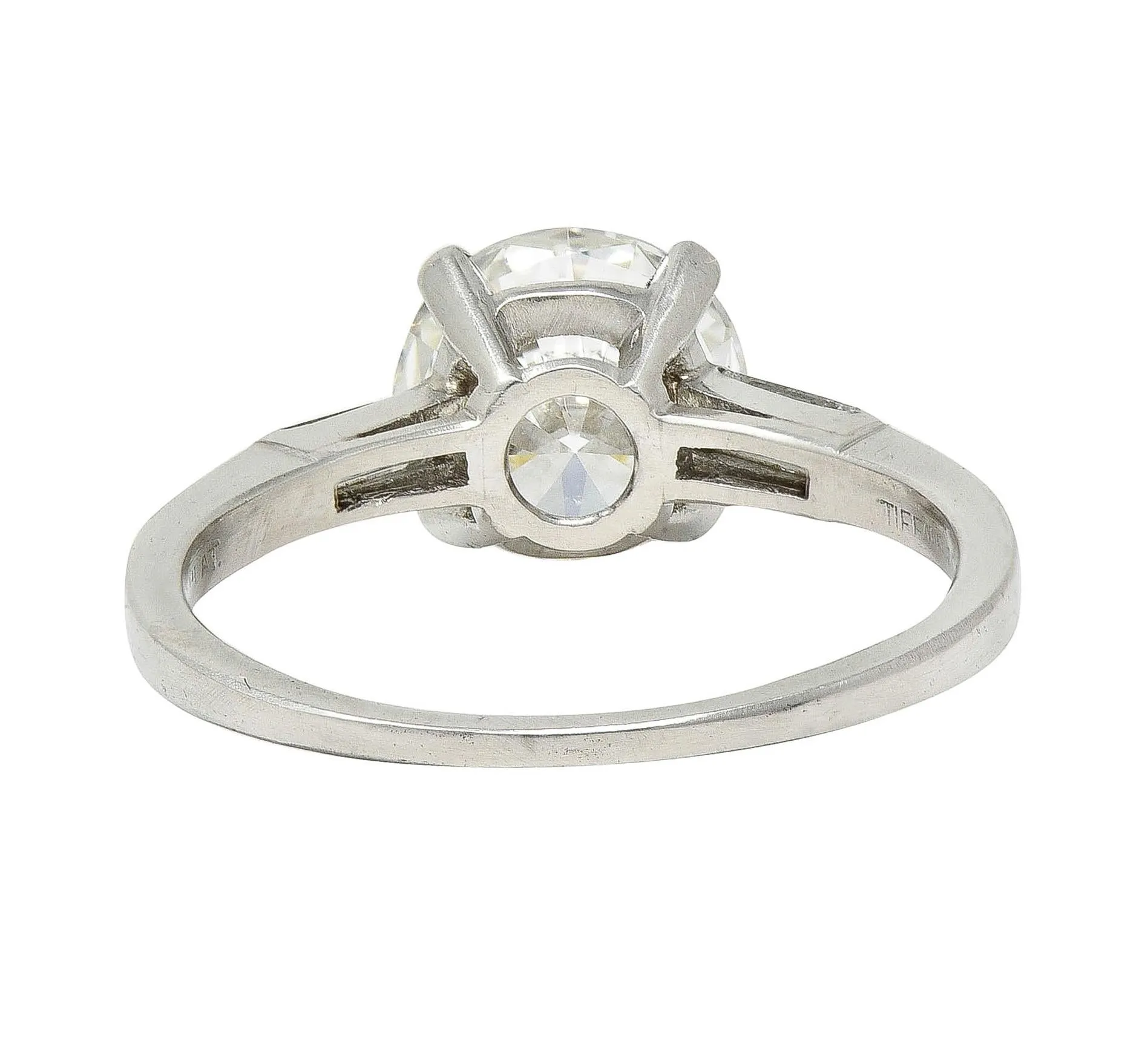 Tiffany & Co. Mid-Century 2.00 CTW Diamond Platinum Three Stone Vintage Engagement Ring GIA