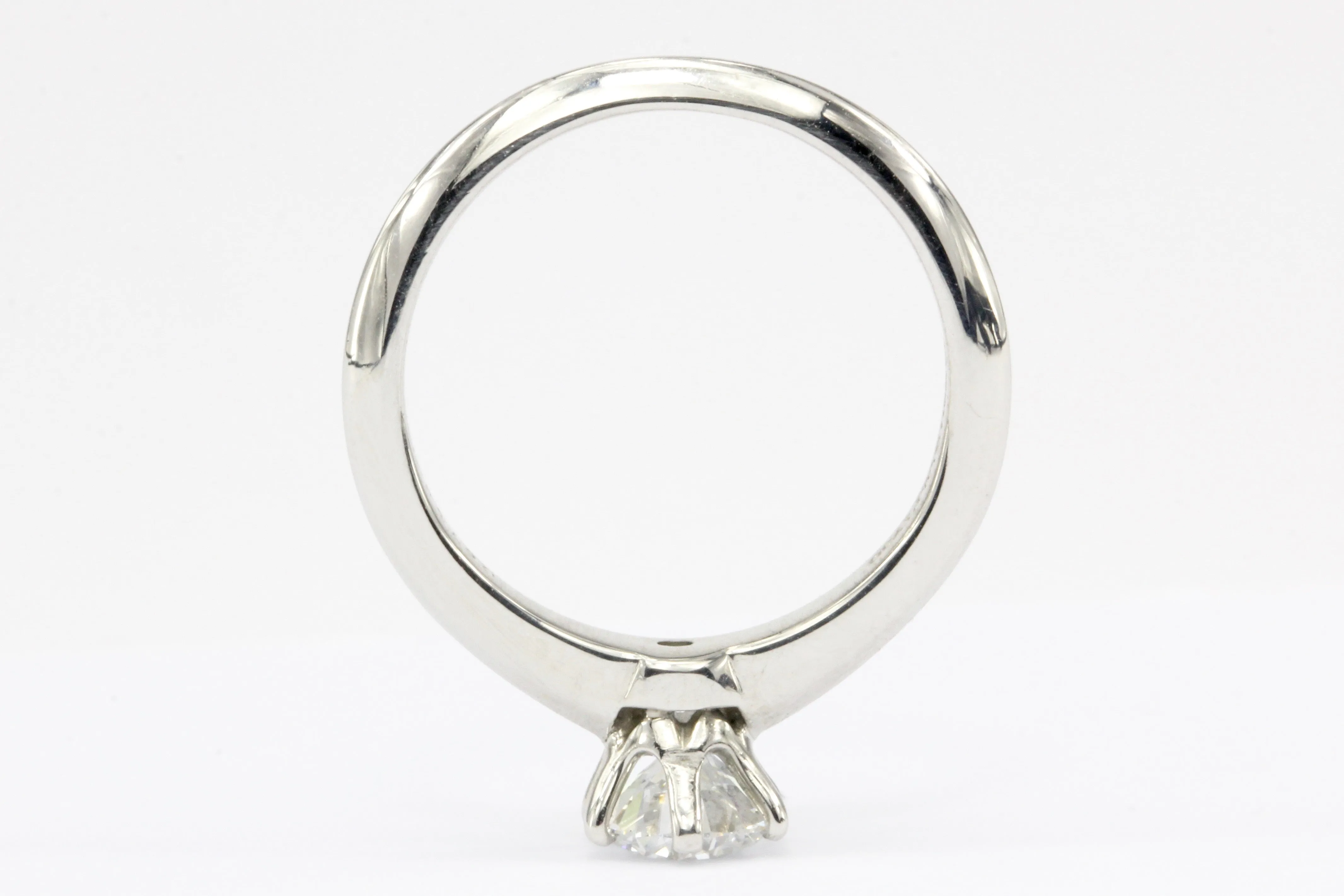 Tiffany & Co Platinum .58 Carat Diamond Solitaire Ring Size 4
