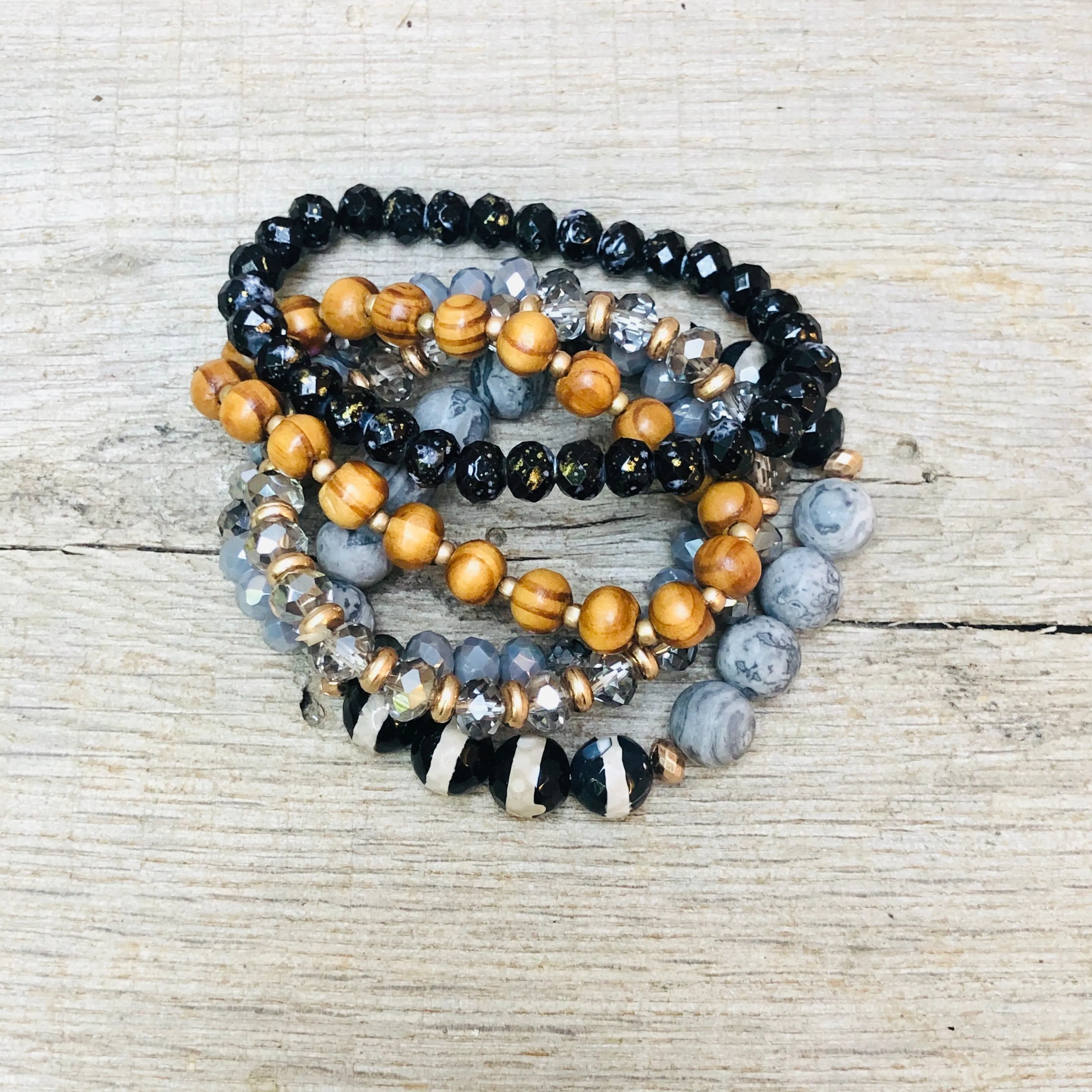 Tiffany Beaded Bracelet Stack