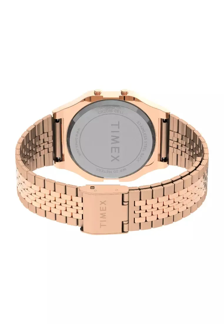 Timex T80 Rose Gold Green Dial Digital Watch TW2V19700
