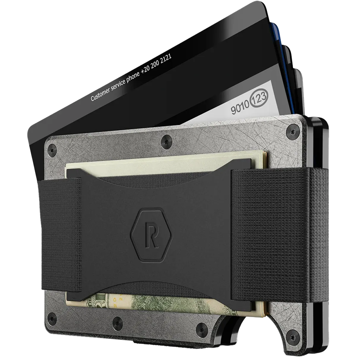 Titanium Wallet with Cash Strap