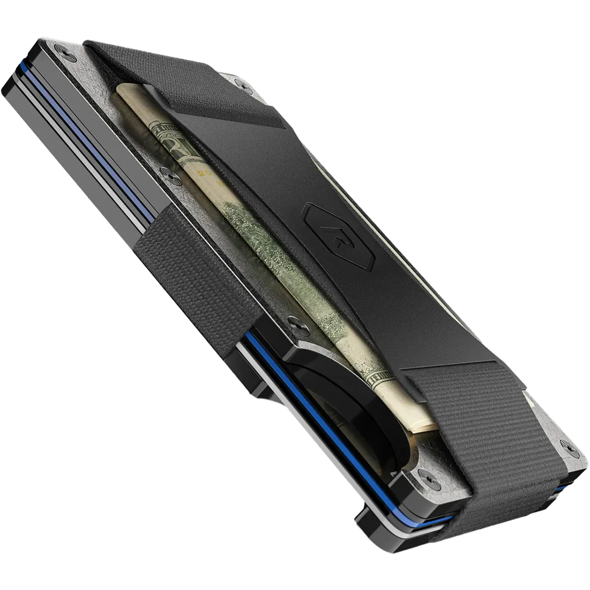 Titanium Wallet with Cash Strap