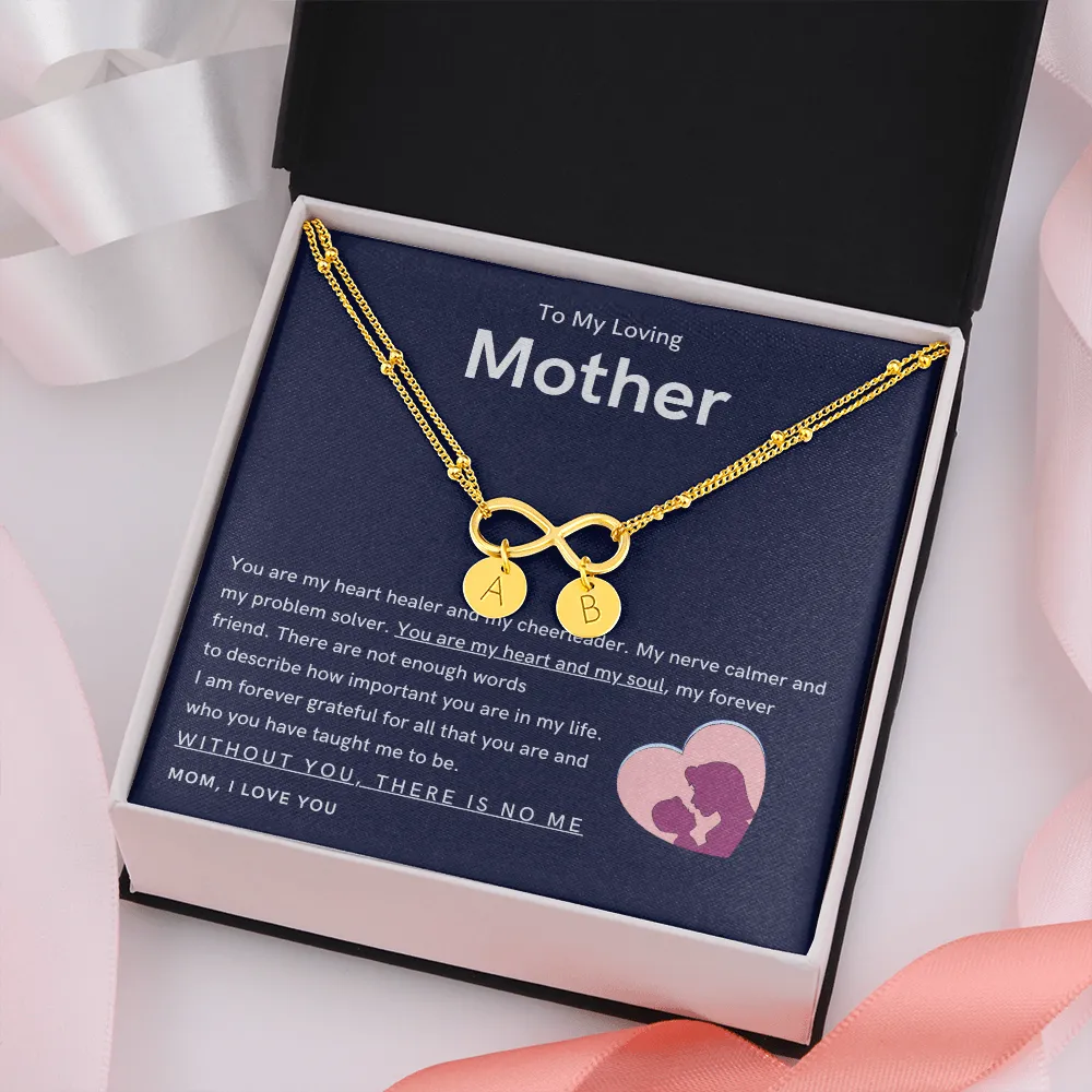 To My Loving Mother - You are my hear and my soul Gold Infinity Bracelet (18k Gold Dipped)