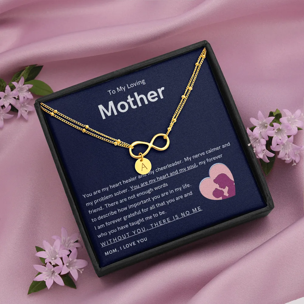 To My Loving Mother - You are my hear and my soul Gold Infinity Bracelet (18k Gold Dipped)
