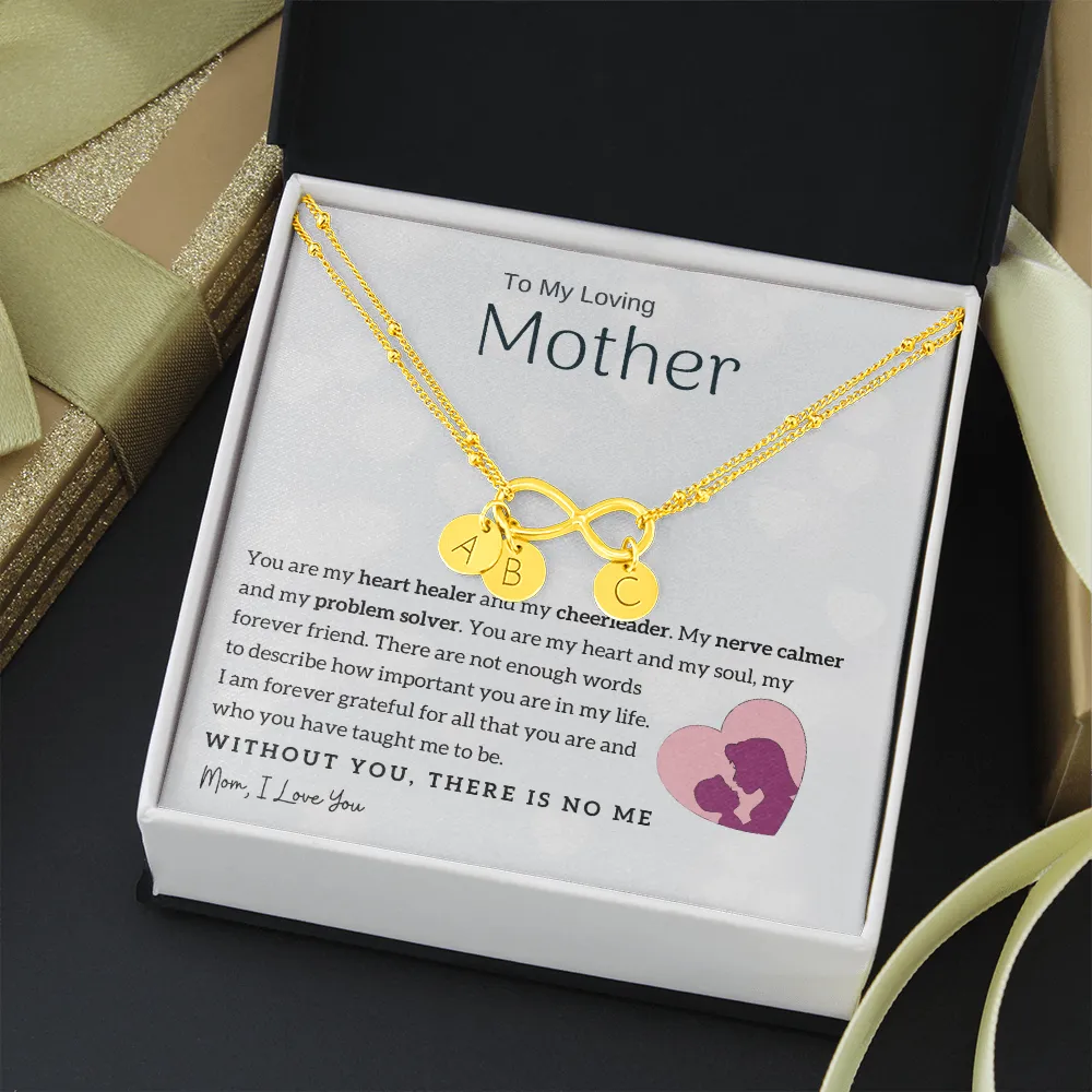 To My Loving Mother - You are my heart healer | Gold Infinity Bracelet (18k Gold Dipped)