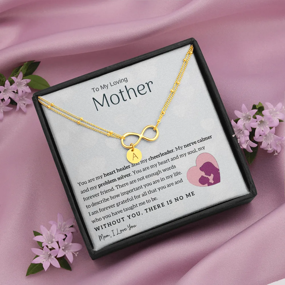 To My Loving Mother - You are my heart healer | Gold Infinity Bracelet (18k Gold Dipped)