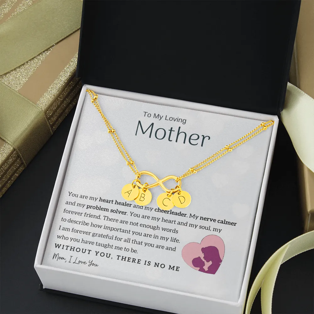 To My Loving Mother - You are my heart healer | Gold Infinity Bracelet (18k Gold Dipped)