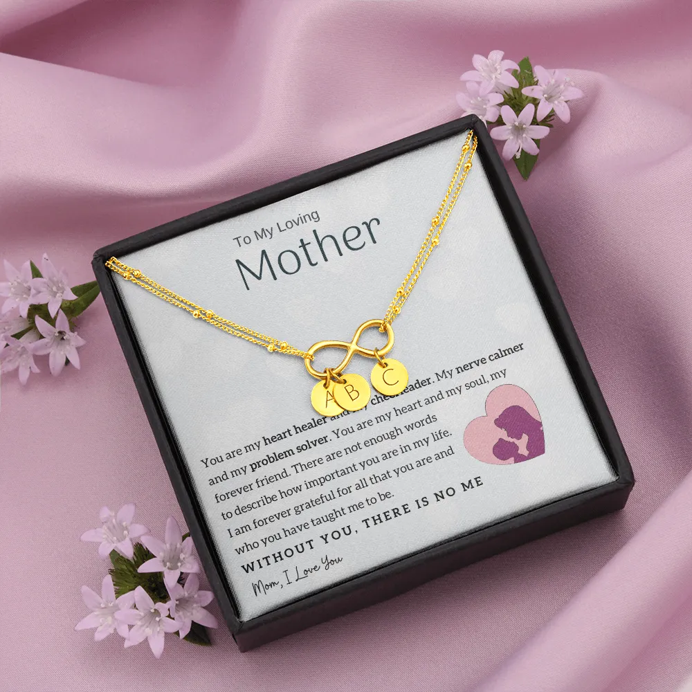 To My Loving Mother - You are my heart healer | Gold Infinity Bracelet (18k Gold Dipped)