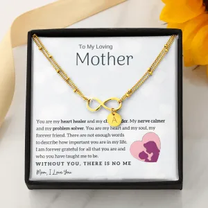 To My Loving Mother - You are my heart healer | Gold Infinity Bracelet (18k Gold Dipped)