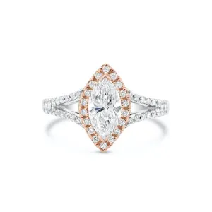 Tyche Goddess Marquise Shape Diamond Ring