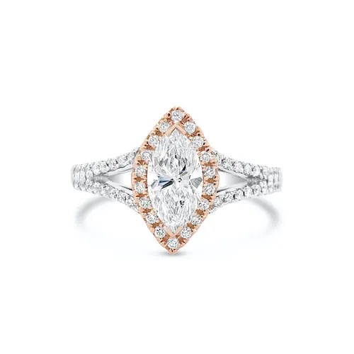 Tyche Goddess Marquise Shape Diamond Ring
