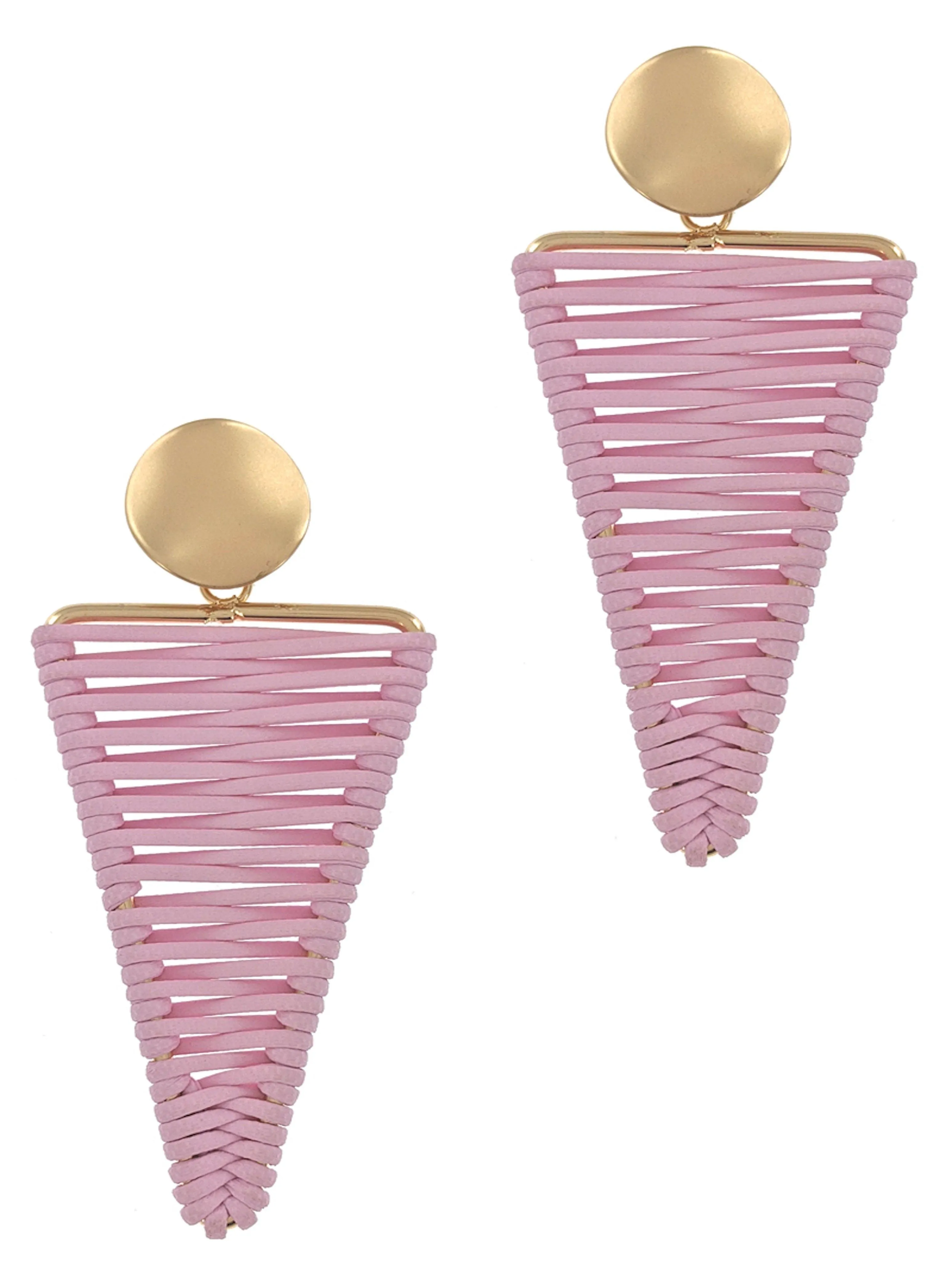 Vegan Leather Matte Gold Earrings