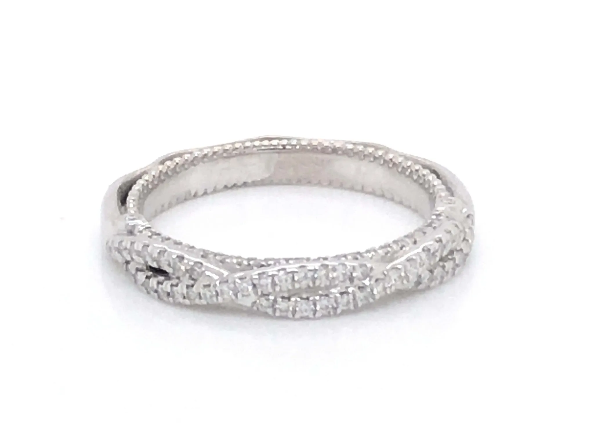 Verragio Princess Cut Diamond Engagement Ring Set in 14K White Gold