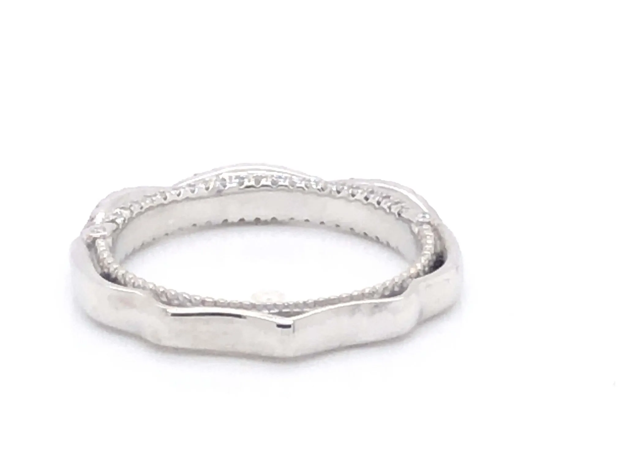 Verragio Princess Cut Diamond Engagement Ring Set in 14K White Gold
