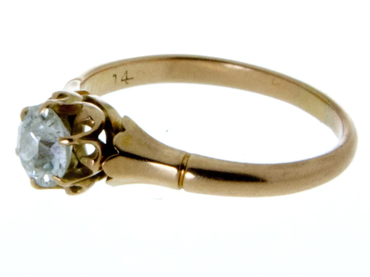 Victorian Diamond Solitaire Engagement Ring