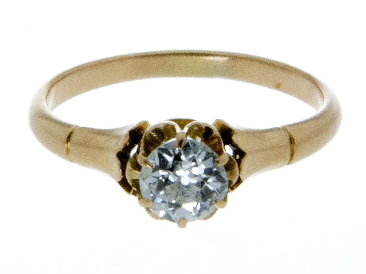 Victorian Diamond Solitaire Engagement Ring
