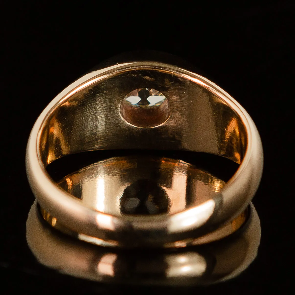 Victorian Domed Diamond Ring in 14k Gold