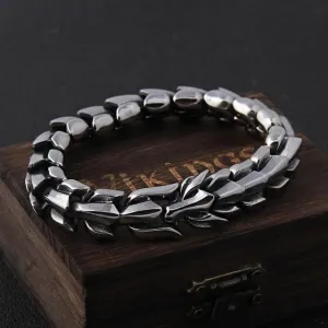 Viking Skeletal Dragon Bracelet