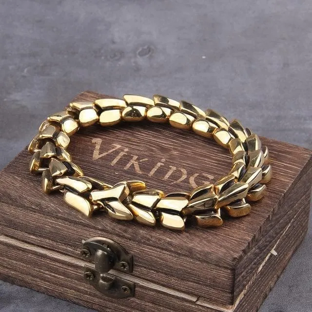 Viking Skeletal Dragon Bracelet