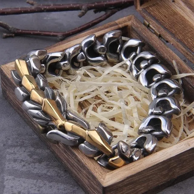 Viking Skeletal Dragon Bracelet
