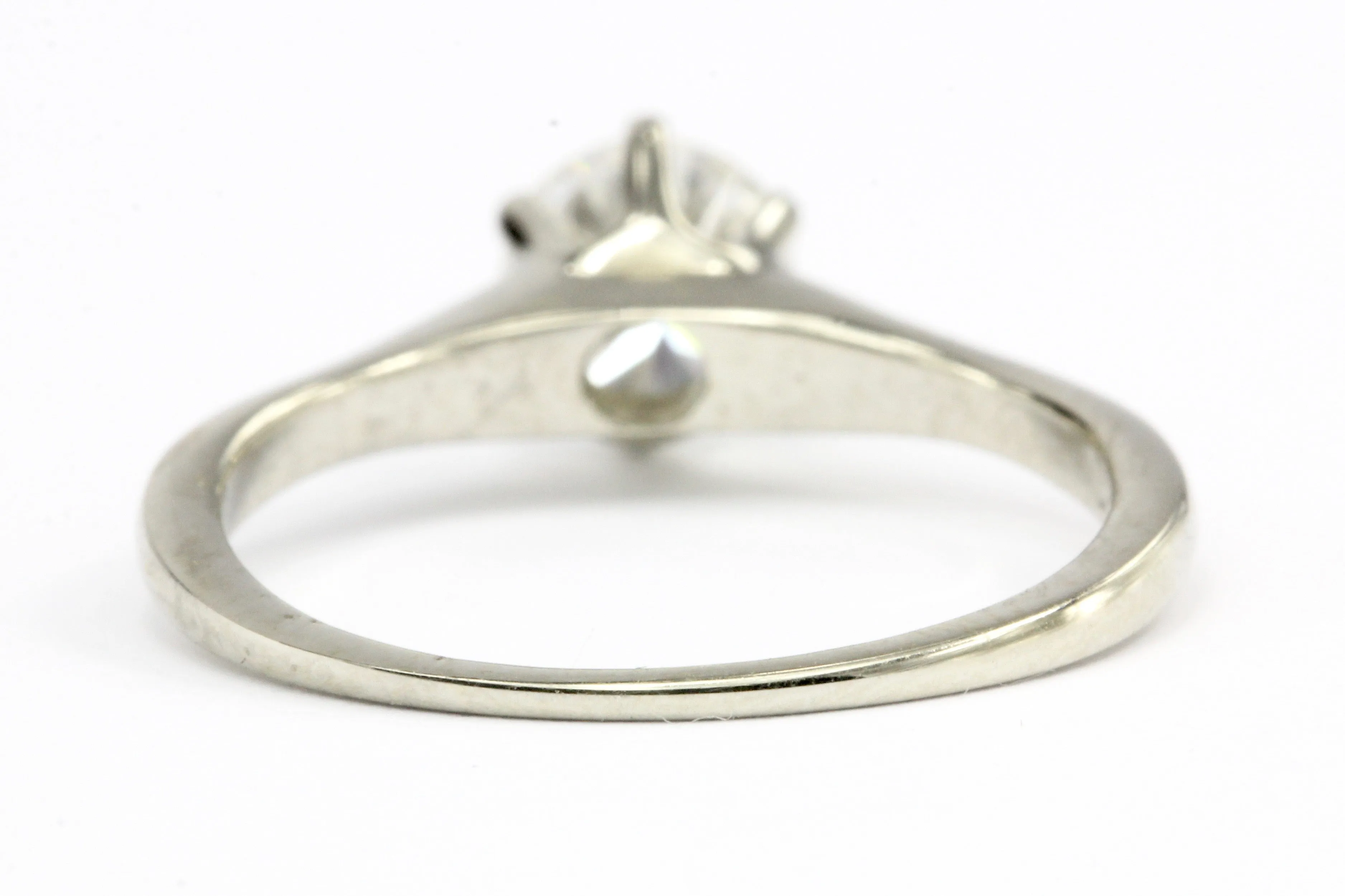 Vintage 14K White Gold .65 Carat Diamond Solitaire Engagement Ring
