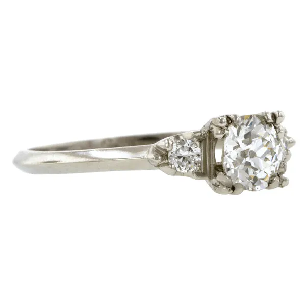Vintage Diamond Engagement Ring, Old Euro 0.54ct