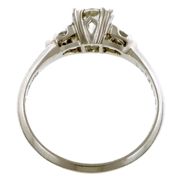 Vintage Diamond Engagement Ring, Old Euro 0.54ct