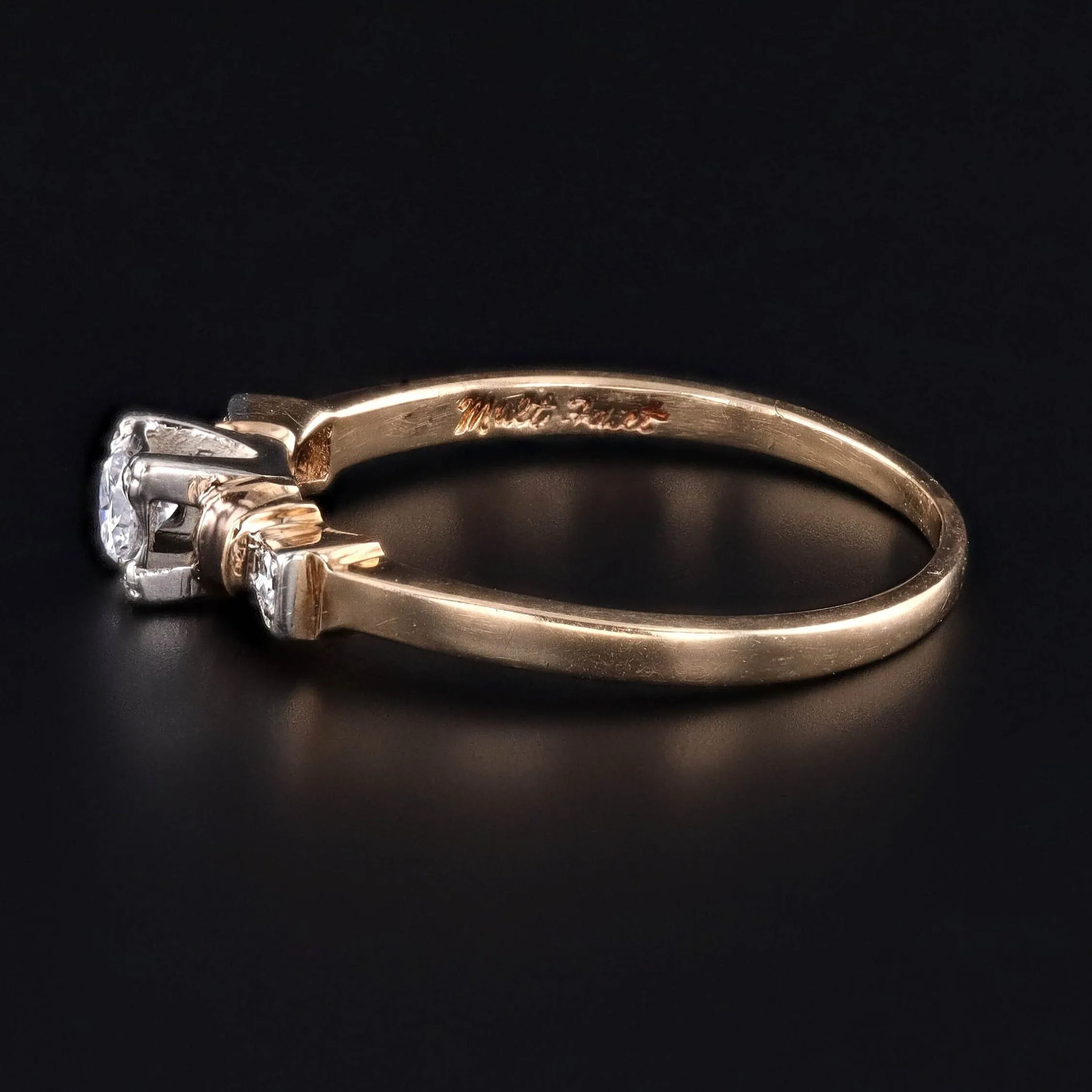 Vintage Engagement Ring of 14k Gold