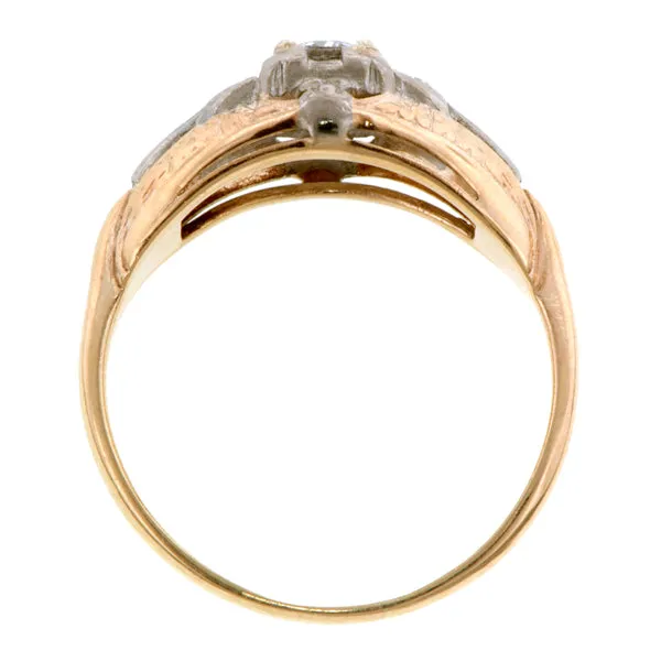 Vintage Engagement Ring, RBC 0.20ct