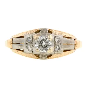 Vintage Engagement Ring, RBC 0.20ct