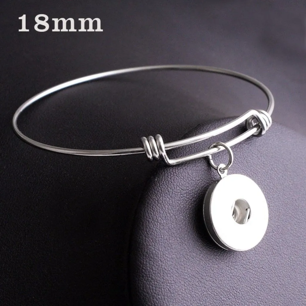 Vintage flower LOVE metal 18mm  snap button charm jewelry bracelet  DIY
