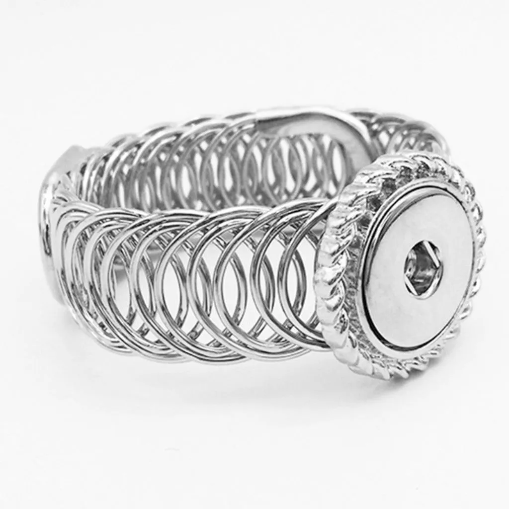 Vintage flower LOVE metal 18mm  snap button charm jewelry bracelet  DIY