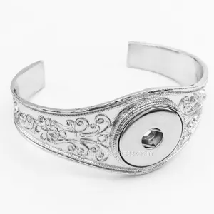 Vintage flower LOVE metal 18mm  snap button charm jewelry bracelet  DIY