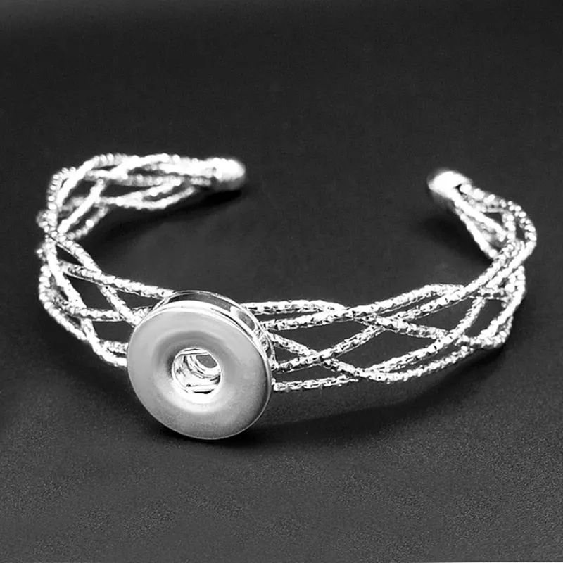 Vintage flower LOVE metal 18mm  snap button charm jewelry bracelet  DIY