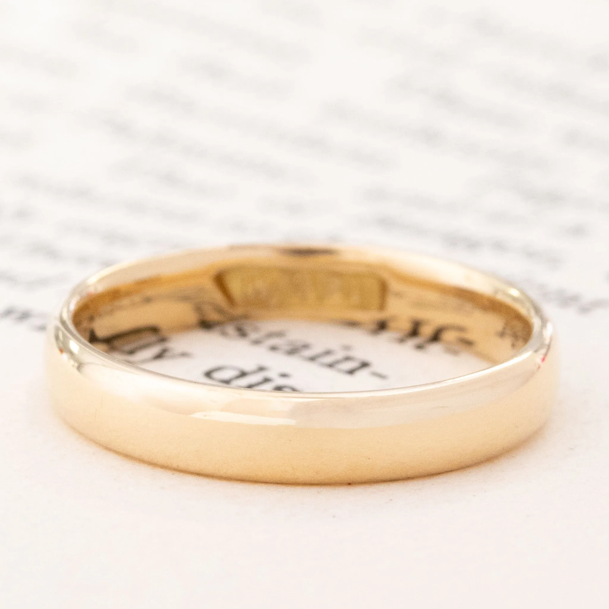 Vintage Gold Wedding Band, 3.2mm