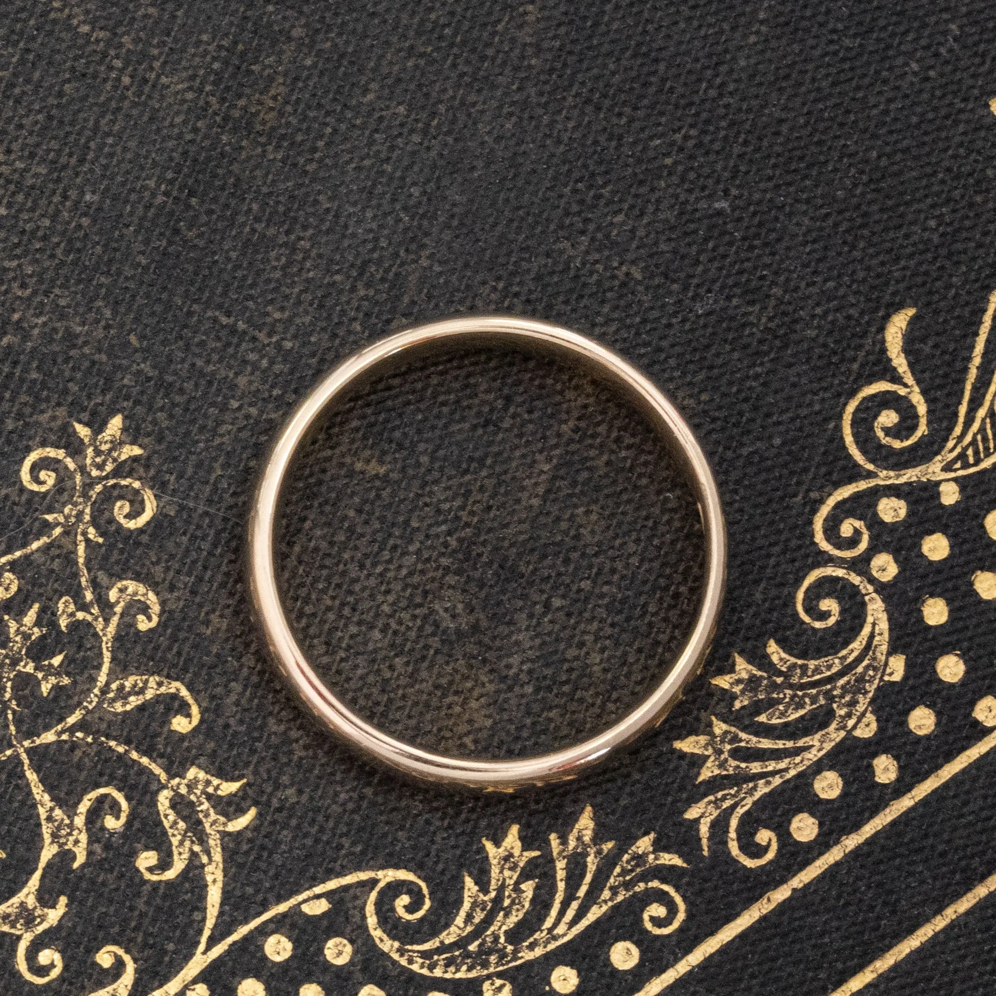 Vintage Gold Wedding Band, 3.2mm