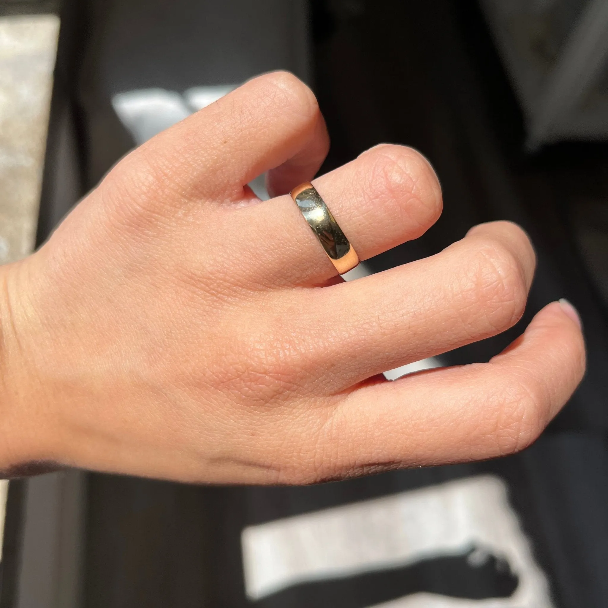 Vintage Gold Wedding Band, 4.45mm