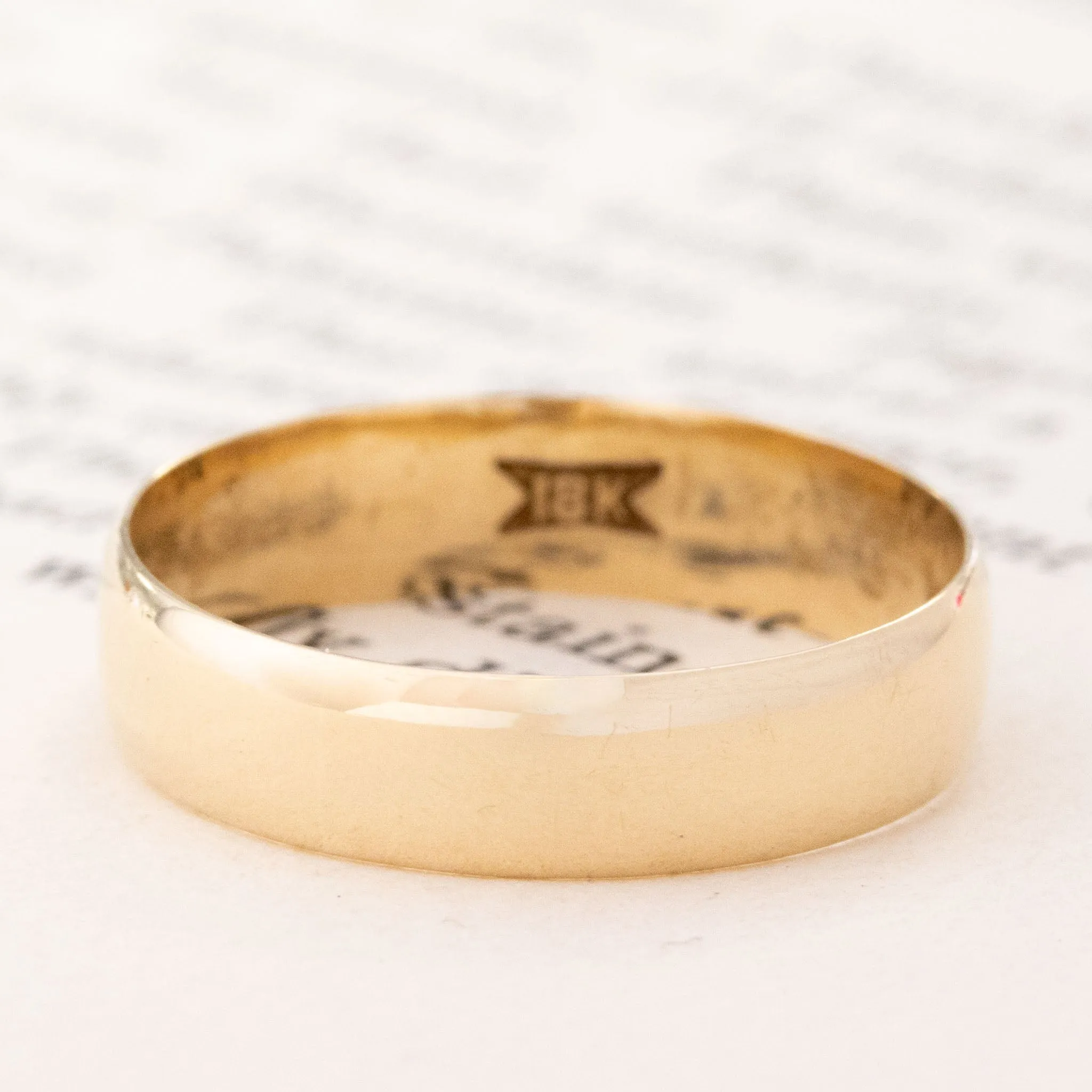 Vintage Gold Wedding Band, 4.45mm