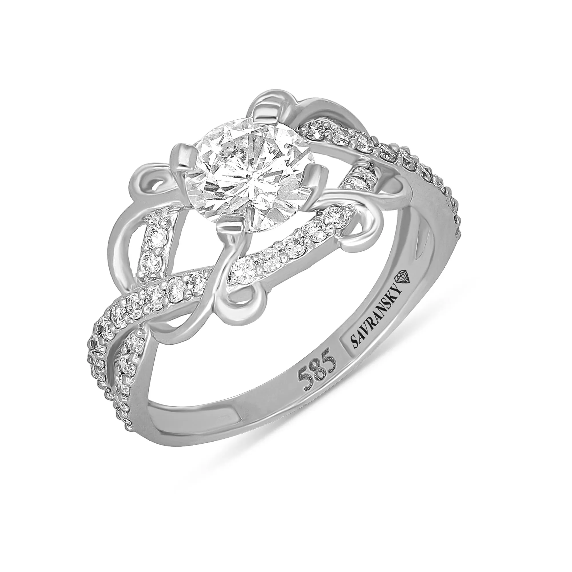 Vintage Infinity Engagement Ring