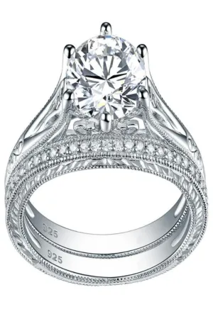 Vintage Love Sterling Silver Ring Set