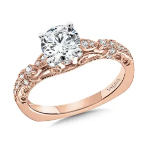 VINTAGE MILGRAIN & FILIGREE ACCENTED DIAMOND ENGAGEMENT RING R1165P