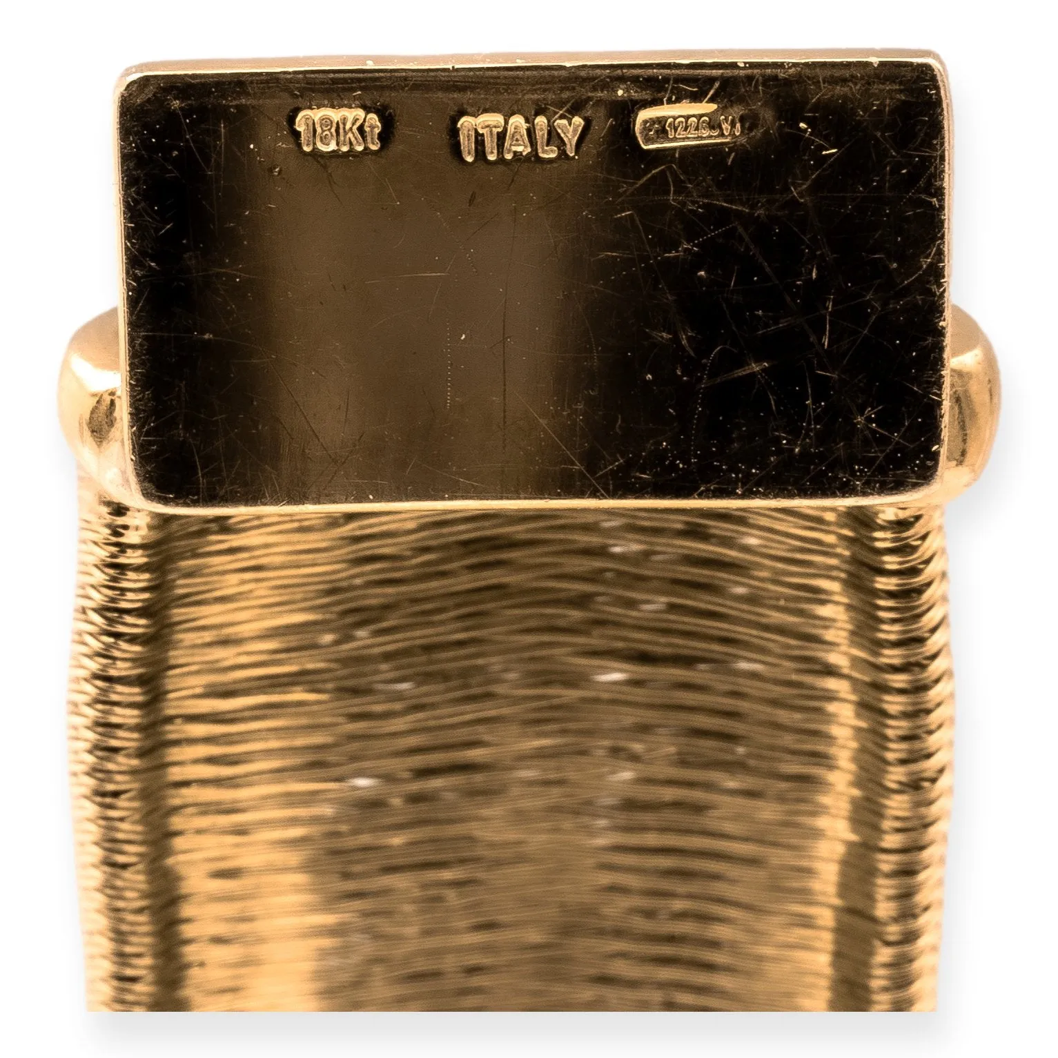 Vintage Roberto Coin 18K Yellow Gold Silk Weave Diamond Bracelet
