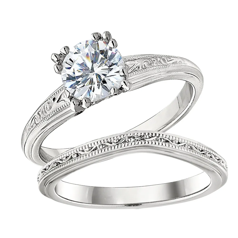 Vintage Style Solitaire Engagement Rings - Ornate Details