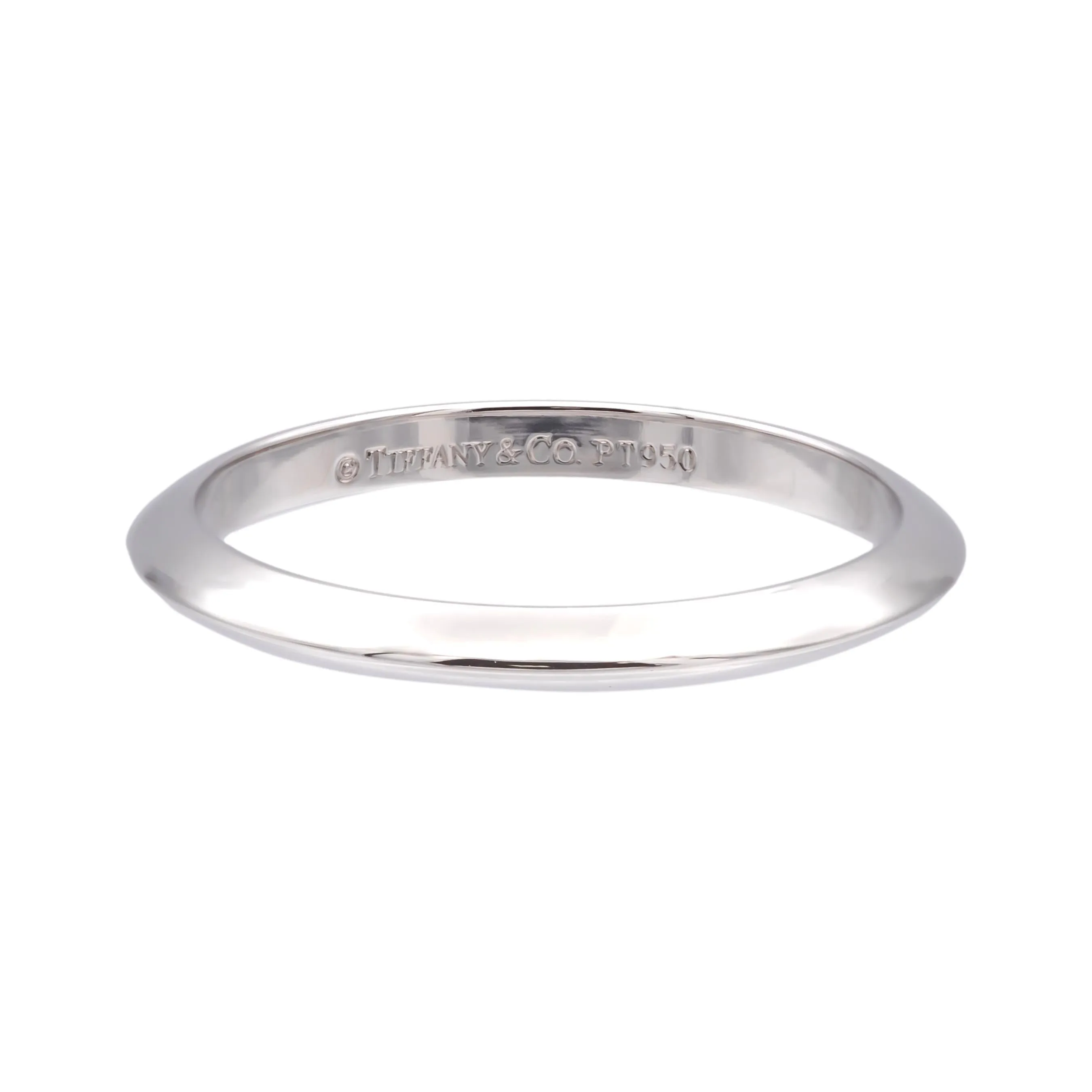 Vintage Tiffany & Co. Platinum Knife-Edge Wedding Band Ring